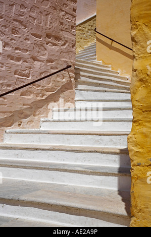 Detail from the catholic church of Saint George in Ano Syros Stock Photo