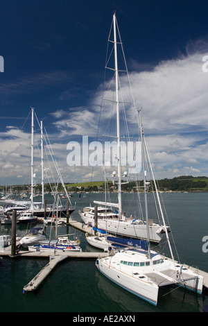 Boats in Falmouth marina, Cornwall Stock Photo