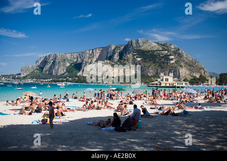Mondello Palermo Sicily Italy Stock Photo