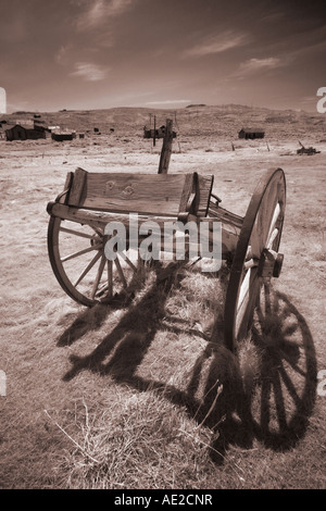 Abandoned Horse-Drawn Carriage Stock Photo