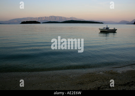 Peaceful sunset Nidri Lefkas Greece Stock Photo