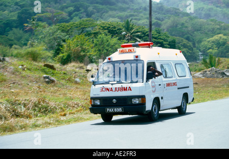 East Coast Tobago Trinidad Ambulance near Pembroke Stock Photo
