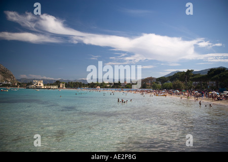Mondello Palermo Sicily Italy Stock Photo