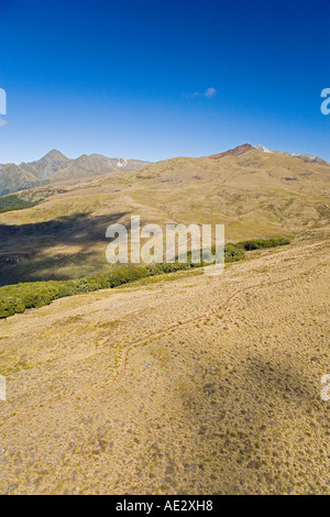 Kepler Track Mt Luxmore Fiordland National Park South Island New Zealand aerial Stock Photo