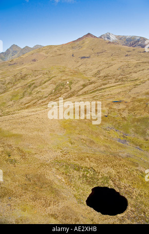 Kepler Track Mt Luxmore Fiordland National Park South Island New Zealand aerial Stock Photo