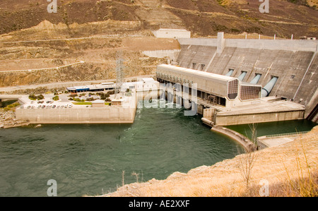 clyde river dam on south island new zealand Stock Photo