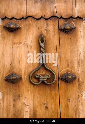 Details of Door knocker from doors in the old town of Ronda Andalucia Spain Stock Photo