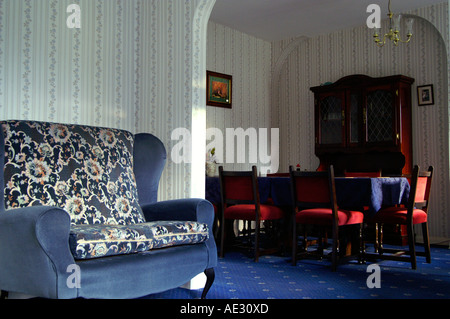 Living room in traditional british victorian Bed and Breakfast Stock Photo