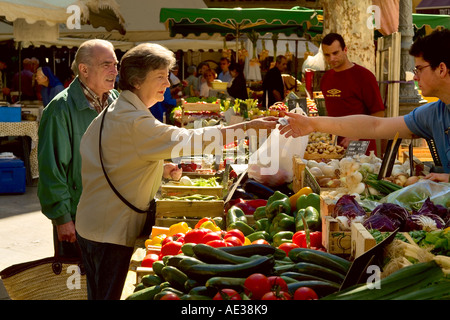 market place Richelme Aix en Provence france Stock Photo