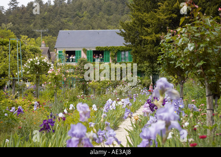 Monet's house in Monets garden at Giverny Stock Photo