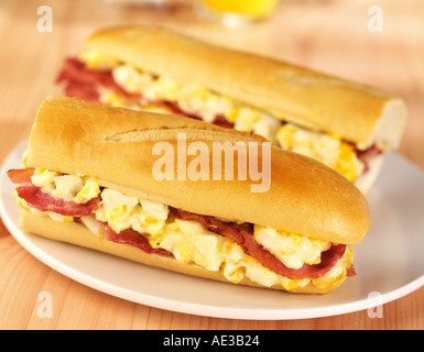 EGG AND BACON SANDWICH Stock Photo