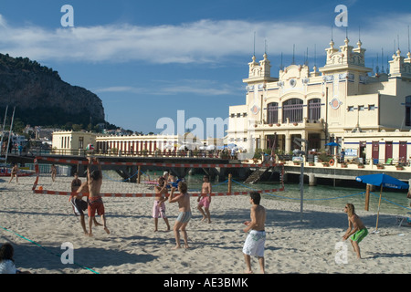 Mondello Beach near Palermo Stock Photo