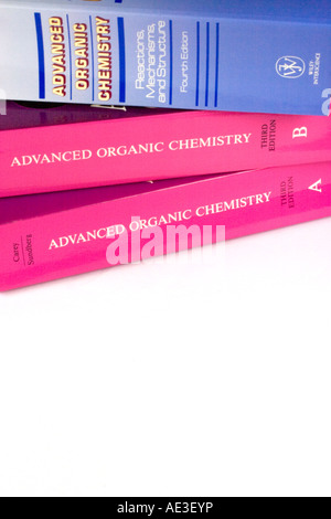 Undergraduate Chemistry textbooks (5) Stock Photo