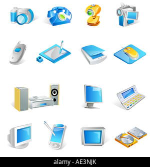 Various electronic gadgets Stock Photo