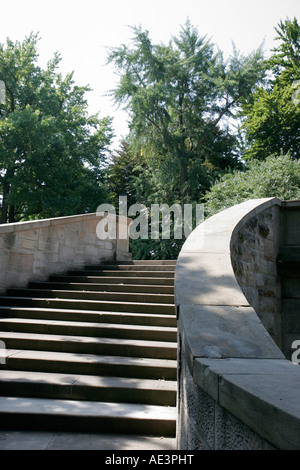 Cleveland Ohio,Cultural Gardens,Italian,public park,stairs,visitors travel traveling tour tourist tourism landmark landmarks culture cultural,vacation Stock Photo