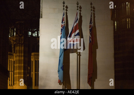 A night view of the Cenotaph Monument on Whitehall in central London. Stock Photo