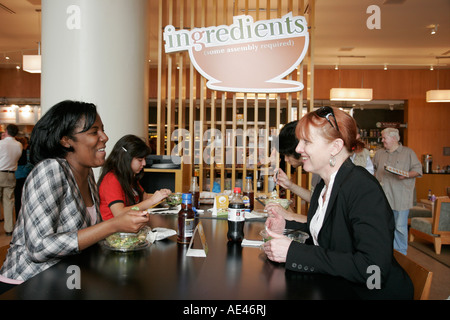 Cincinnati Ohio,Westin,hotel,Ingredients,restaurant restaurants food dining cafe cafes,Black woman female women eat,table,food,lunch,OH070727015 Stock Photo