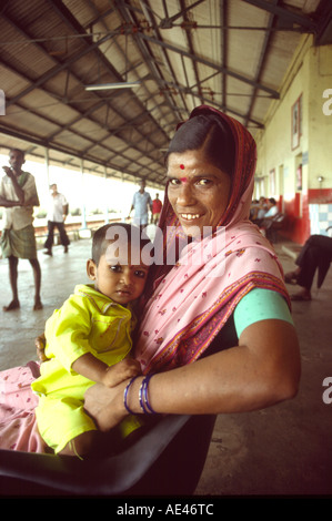 India Goa Vasco de Gama people woman child Stock Photo