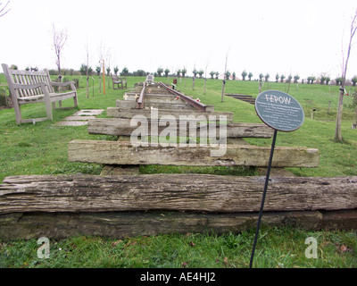 Section of Railway Tracks Alrewas 4 Stock Photo