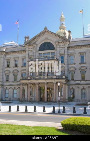 The front of the New Jersey state capitol building or statehouse in Trenton Stock Photo
