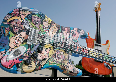 Ohio Cuyahoga County,Cleveland,Rock & Roll Hall of Fame,guitar,Guitarmania,art,artist,OH070730024 Stock Photo