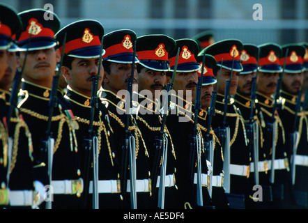 Royal Palace guard at the Sultans Palace in Muscat Oman Stock Photo