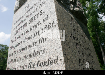 Chesapeake Virginia,Pleasant Grove Cemetery,Jackson Greys Monument,Civil War,VA060526082 Stock Photo