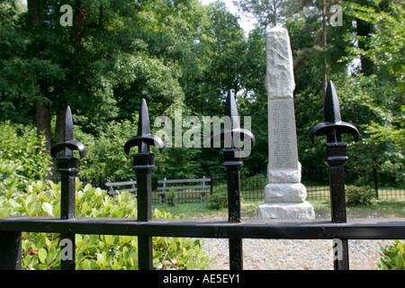 Chesapeake Virginia,Pleasant Grove Cemetery,Jackson Greys Monument,Civil War,ornamental fence,visitors travel traveling tour tourist tourism landmark Stock Photo