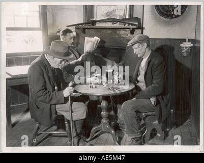 Pub Dominoes 1930s Stock Photo