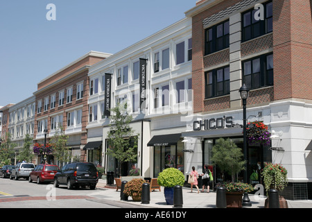 Ohio Westlake,Crocker Park,shopping shopper shoppers shop shops market markets marketplace buying selling,retail store stores business businesses resi Stock Photo