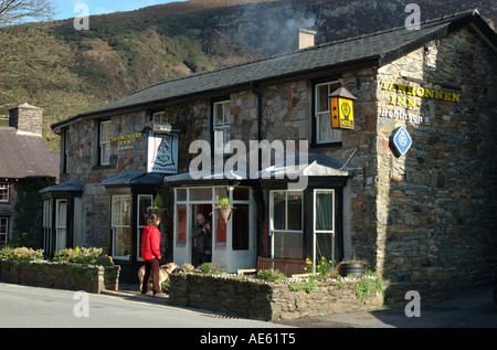 the Tanronnen Inn, Beddgelert, Snowdonia, North Wales, UK Stock Photo