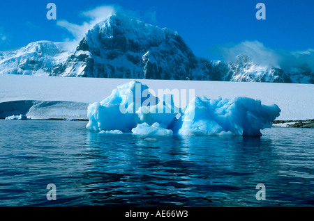 Iceberg at coast, Port Lockroy, Gerlache Strait, Antarctica Stock Photo