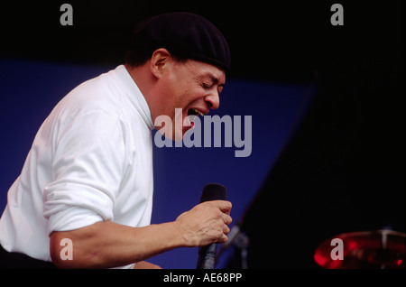 AL JARREAU with keyboardist FREDDIE RAVEL perform at the MONTEREY JAZZ FESTIVAL CALIFORNIA Stock Photo