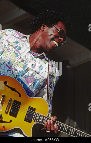 BUDDY GUY performs on the GARDEN STAGE at the MONTEREY JAZZ FESTIVAL CALIFORNIA Stock Photo