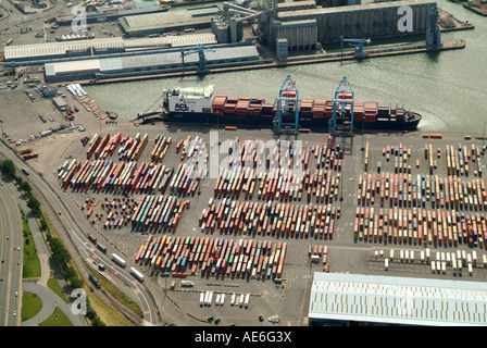 Liverpool Docks, Bootle, Merseyside, North West England, aerial view, summer 2007 Stock Photo