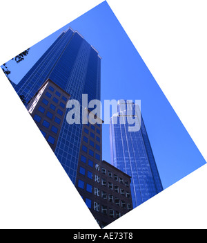 Skyscrapers in Melbourne CBD 530 Collins Street left and Rialto Tower right Victoria Australia Stock Photo