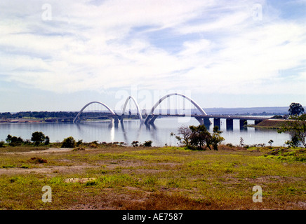 Juscelino Kubitschek Bridge in Brasilia Stock Photo