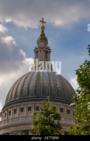 The dome of St Paul's Cathedral in london designed by Sir Christopher Wren