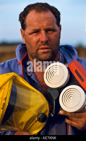 Worker wearing protective clothing, Australia Stock Photo