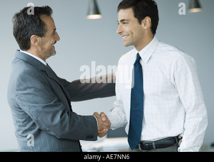 Two businessmen shaking hands Stock Photo