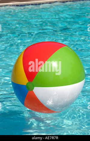 Beach Ball in pool Beachball Stock Photo
