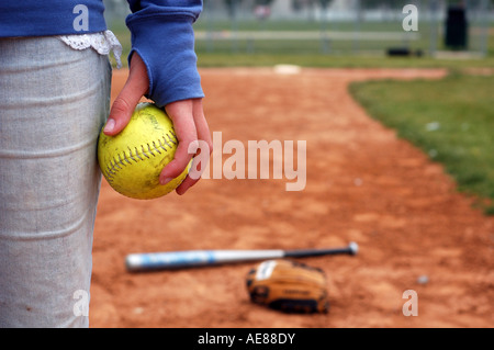 Baseball Softball Action Little league batter hits ball Stock Photo - Alamy