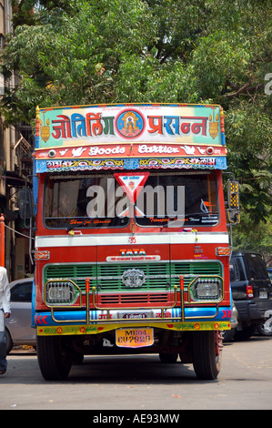 Painted goods truck in India Stock Photo