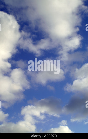 Altocumulus clouds background summer sky fluffy clouds Stock Photo