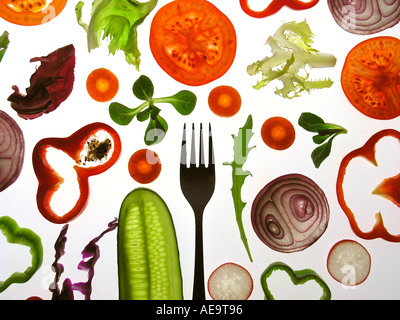 Assorted salad Stock Photo