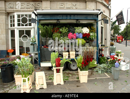 Boutique Flower Stall in Kensington London Stock Photo