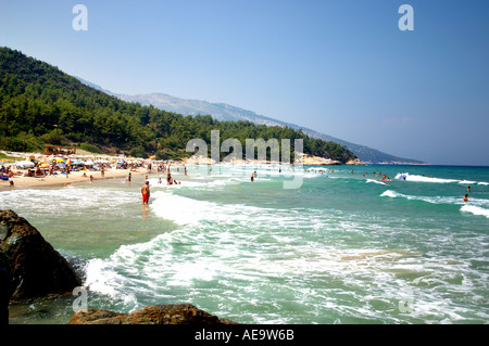Paradise Beach Thassos Greece Stock Photo