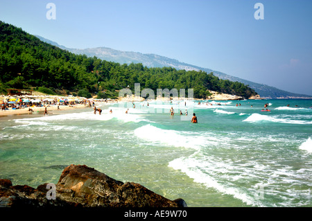 Thassos Paradise Beach Kinira Greece Stock Photo