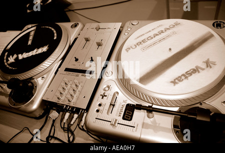 DJs Vestax Turntables Stock Photo