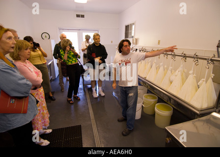 Tour of goat cheese farm Harley Farms in Pescadero San Mateo Coast of California south of San Francisco Stock Photo